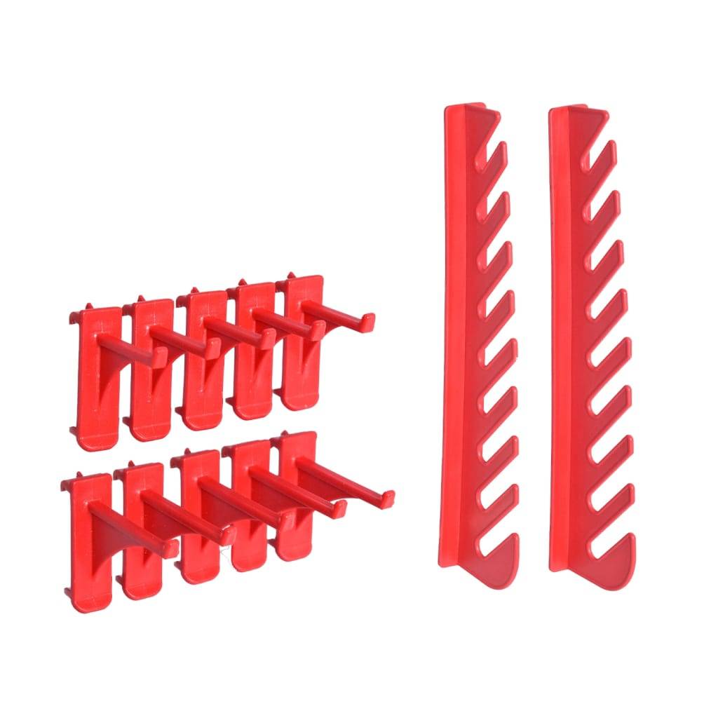 Helloshop26 - Kit de bacs de stockage et panneaux muraux 141 pièces rouge et noir - Imagen 5