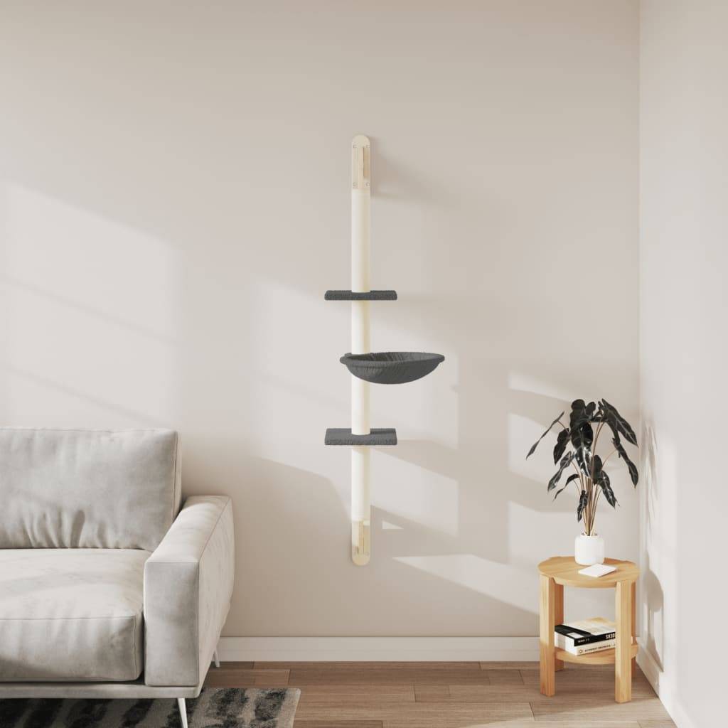 Vidaxl - Arbre à chat mural avec griffoir gris foncé 142,5 cm vidaXL 172397 - Image 4