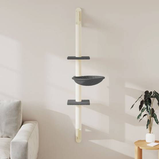 Vidaxl - Arbre à chat mural avec griffoir gris foncé 142,5 cm vidaXL 172397 - Image 1