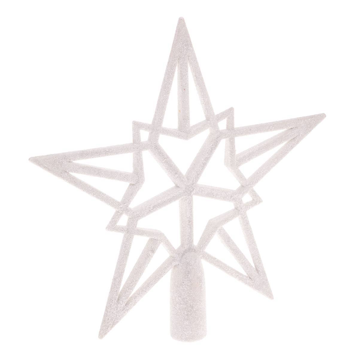 Fééric Lights & Christmas - Cimier Étoile Paillette Blanc 20 cm - Feeric Lights & Christmas - Imagen 2