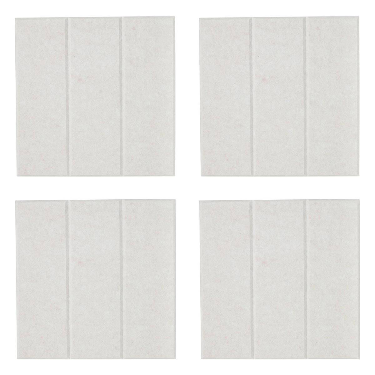 Lot de 4 Panneaux Déco "Feutrine" 30x30cm Gris - Image 1