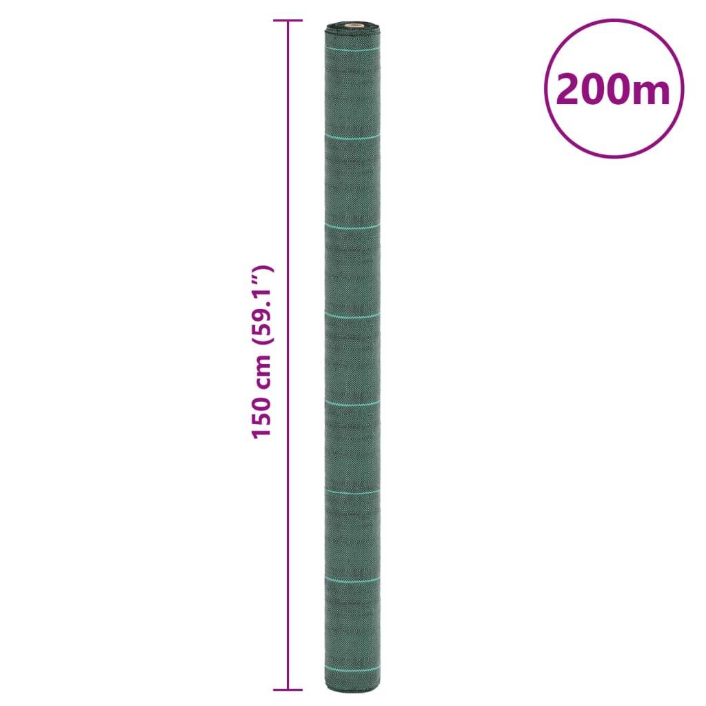 ComfortXL - Toile de paillage polypropylène pour jardin potager anti-mauvaises herbes 1,5x200 m Vert - ComfortXL Outdoor Living - Image 8