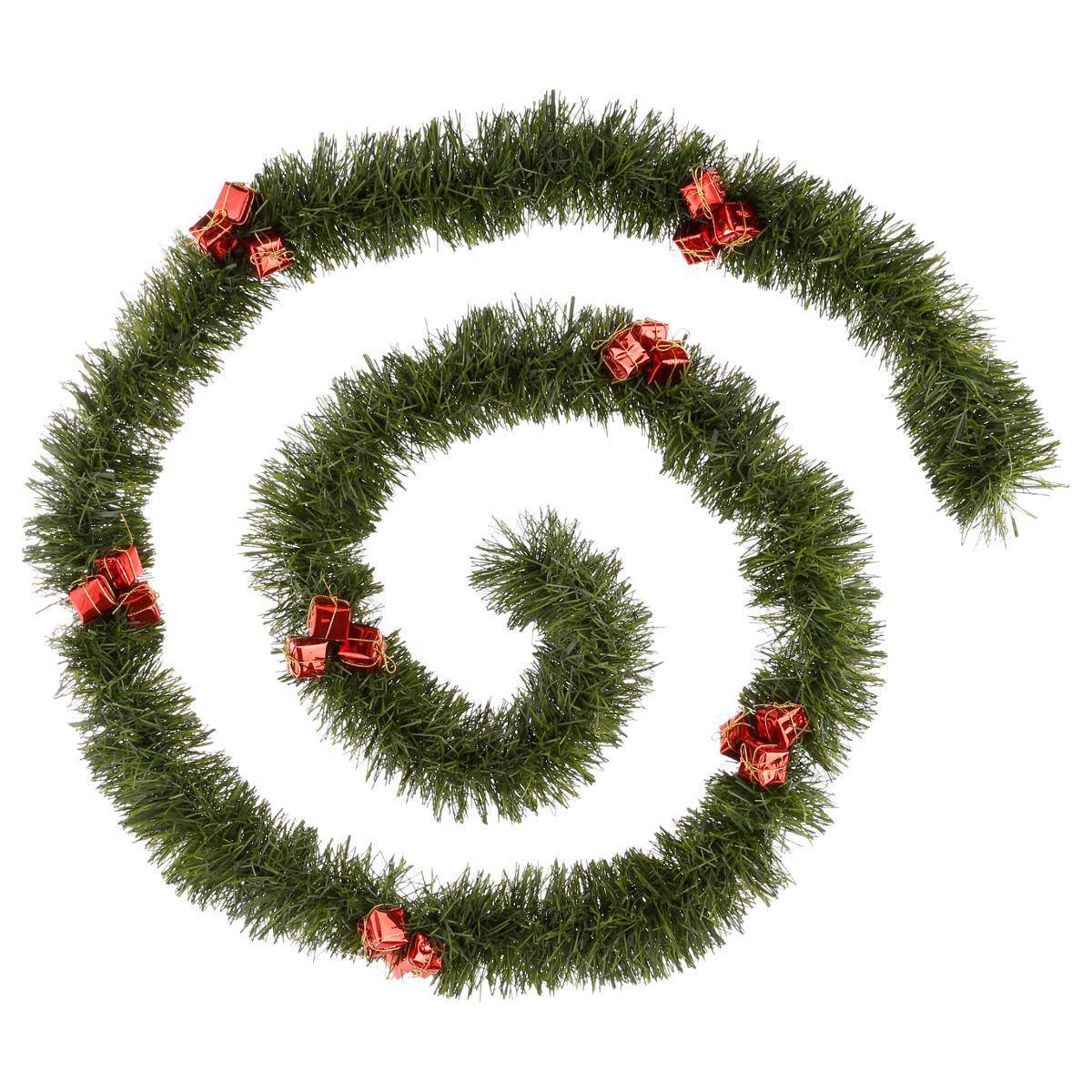 Feeric Christmas - Guirlande boules rouges 10cmx2,7m 6 plis vert - Feeric Lights & Christmas - Imagen 1