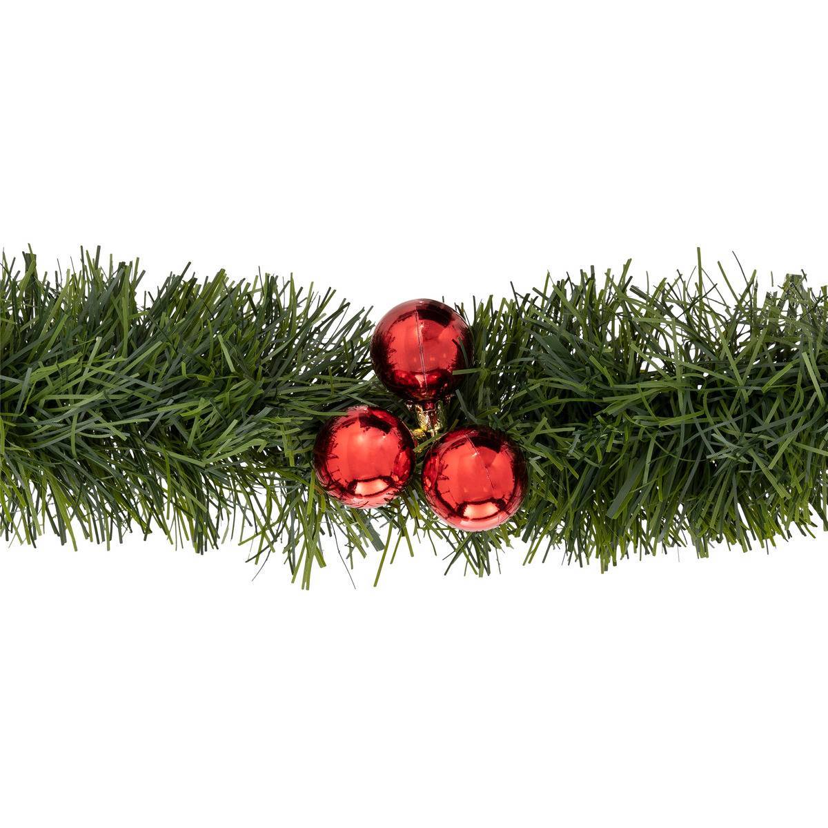 Feeric Christmas - Guirlande boules rouges 10cmx2,7m 6 plis vert - Feeric Lights & Christmas - Imagen 2