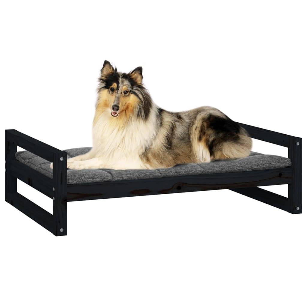 Vidaxl - Lit pour chien Noir 95,5x65,5x28 cm Bois de pin solide vidaXL 821486 - Imagen 5
