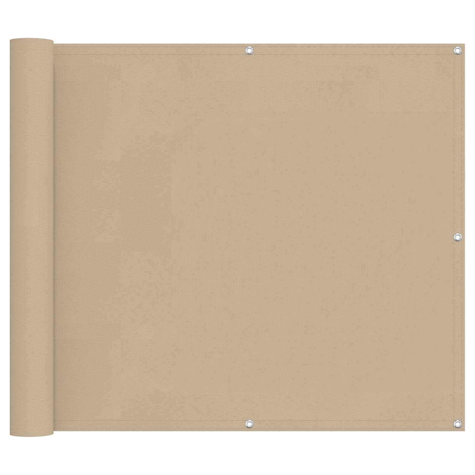 Écran de balcon Tissu Oxford Beige 100 x 700 cm - PANGIVO - Image 2