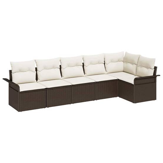 ComfortXL - Salon de Jardin 6 Places en Résine Tressée Modulable pour Terrasse Marron – ComfortXL Outdoor Living - Image 2