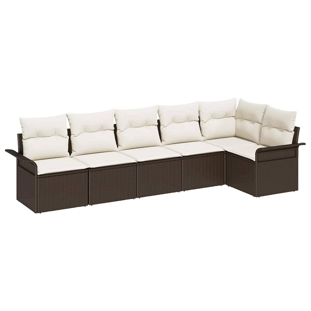 ComfortXL - Salon de Jardin 6 Places en Résine Tressée Modulable pour Terrasse Marron – ComfortXL Outdoor Living - Image 2