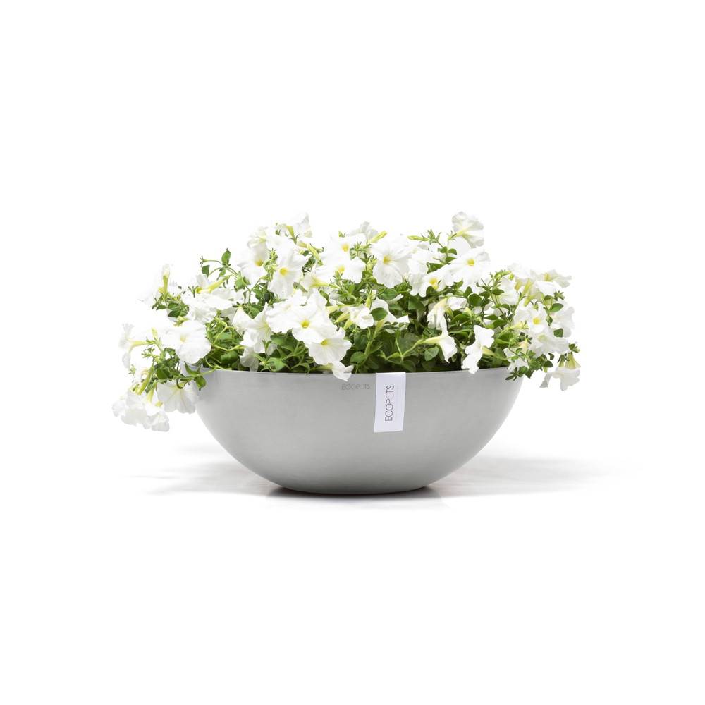 Ecopots - Pot Rond Vienna 50 Blanc Gris - Ø 50 x H. 18 cm - 22,3 L ECOPOTS - Imagen 3