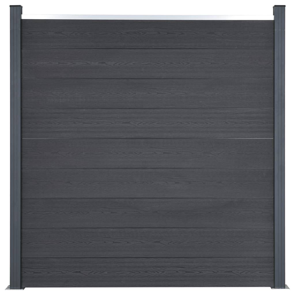 Ensemble de clôture de jardin - panneaux de clôture - Barrière de jardin gris 180x186 cm WPC - MEUBLE PRO - Image 1