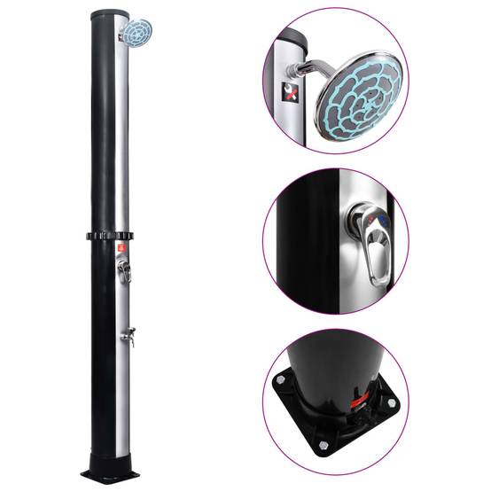 Douche solaire d'extérieur - Douche de jardin avec pomme de douche et robinet 40 L MP357 - Image 2