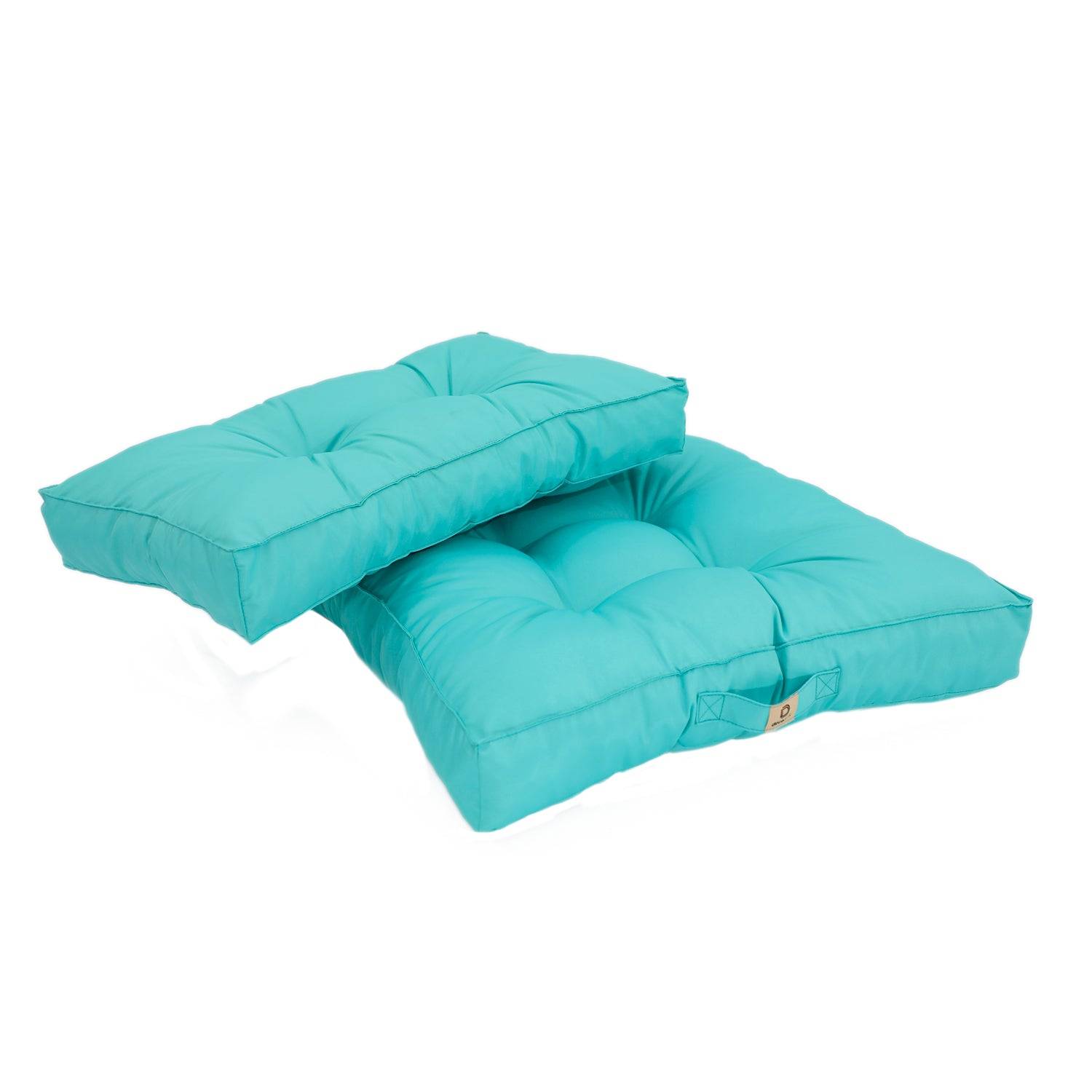 Coussins pour salon de jardin capitonné 50x50cm Bleu caraibes - Déco arts - Image 8