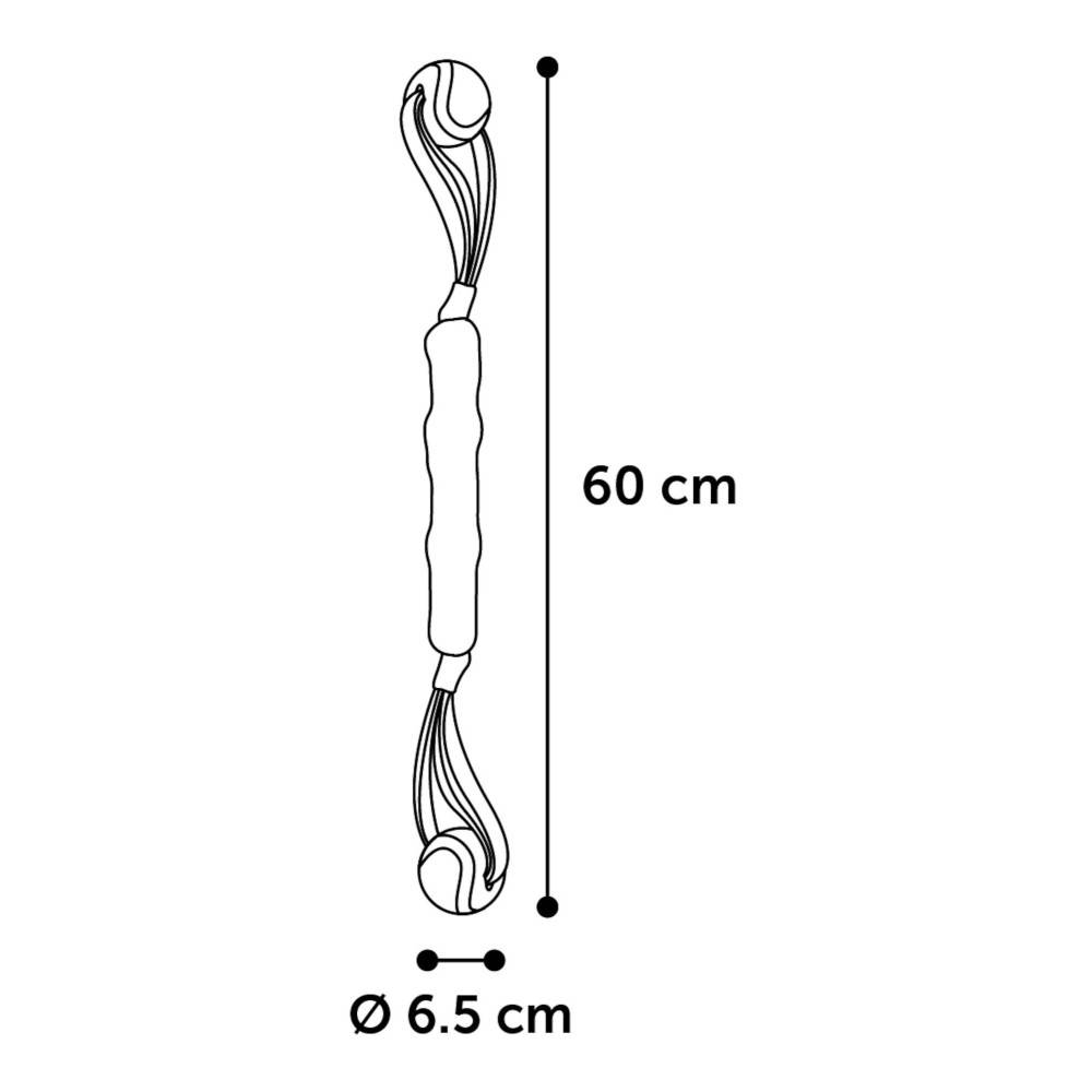 Bâton tissé Movas avec balle de tennis 60 cm jeux pour chien - Imagen 3
