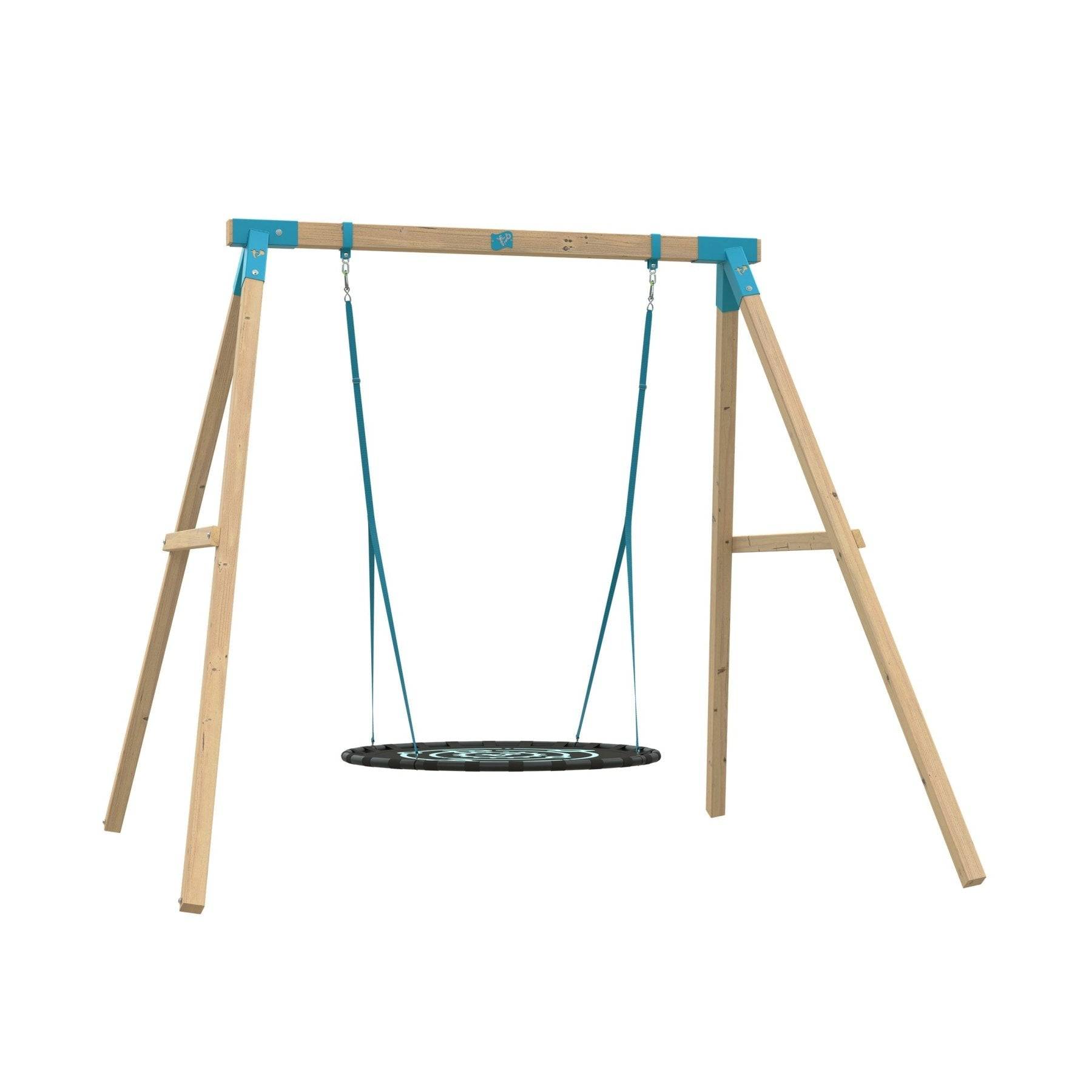 Tp Toys - Portique balançoire nid d'oiseau - bois carré FSC® - H243 cm - AMARANTE - Imagen 2
