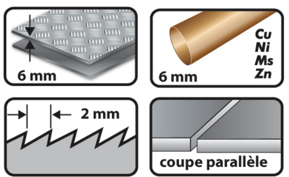 5 lames de scie sauteuse HSS - Lu. 50 mm pas 2 mm - coupe parallèle pour métaux non-ferreux - LEMAN - 7104.05 - Imagen 6