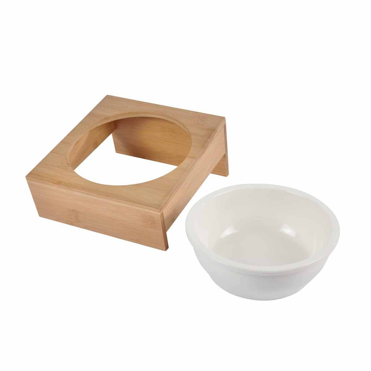 Love Story - Gamelle pour Chien & Chat "Bambou" 20cm Naturel - Image 2