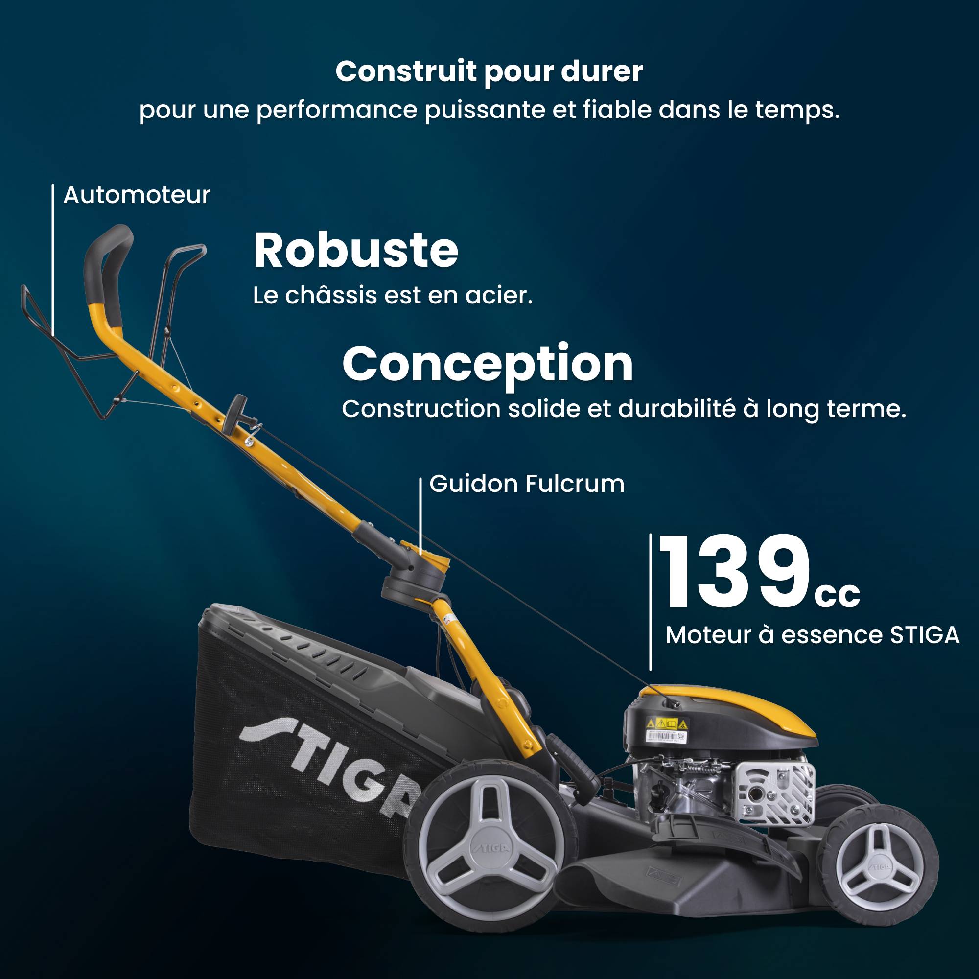Stiga - Tondeuse Combi 748 S, 139cc, bac 60L, système 4 en 1 - STIGA - Image 2