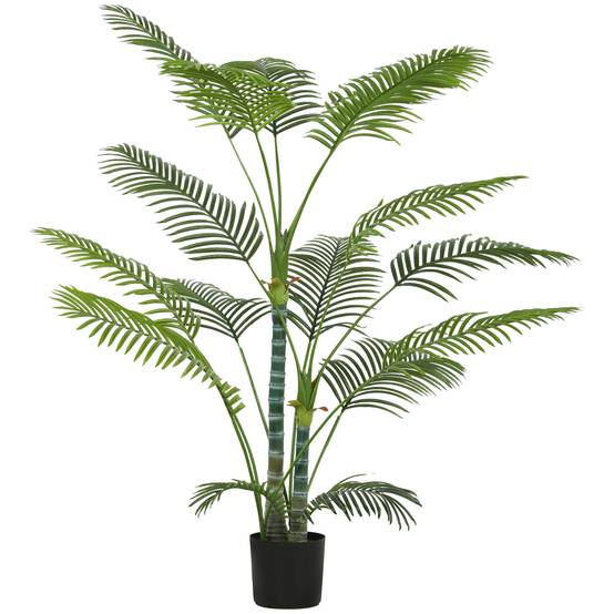 Palmier Artificiel Plastique Intérieur Extérieur Anti-UV 175cm Vert - ComfortXL Outdoor Living - Image 1