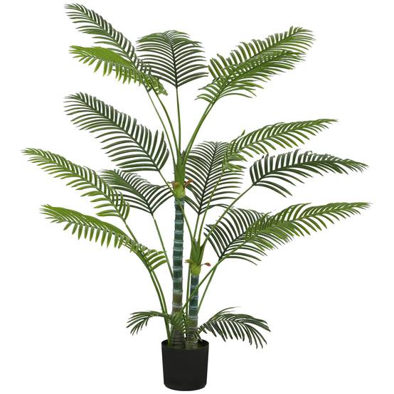 Palmier Artificiel Plastique Intérieur Extérieur Anti-UV 175cm Vert - ComfortXL Outdoor Living - Image 2
