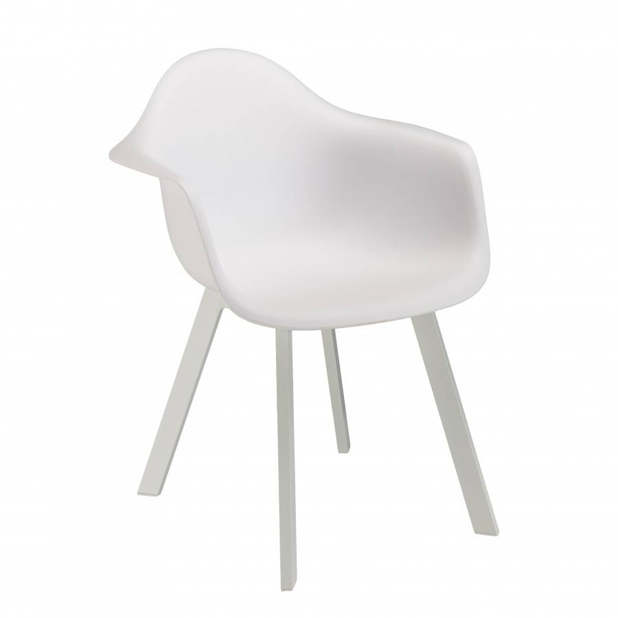 Macabane - MALO - Lot de 6 fauteuils blancs dossier arrondi - Imagen 4