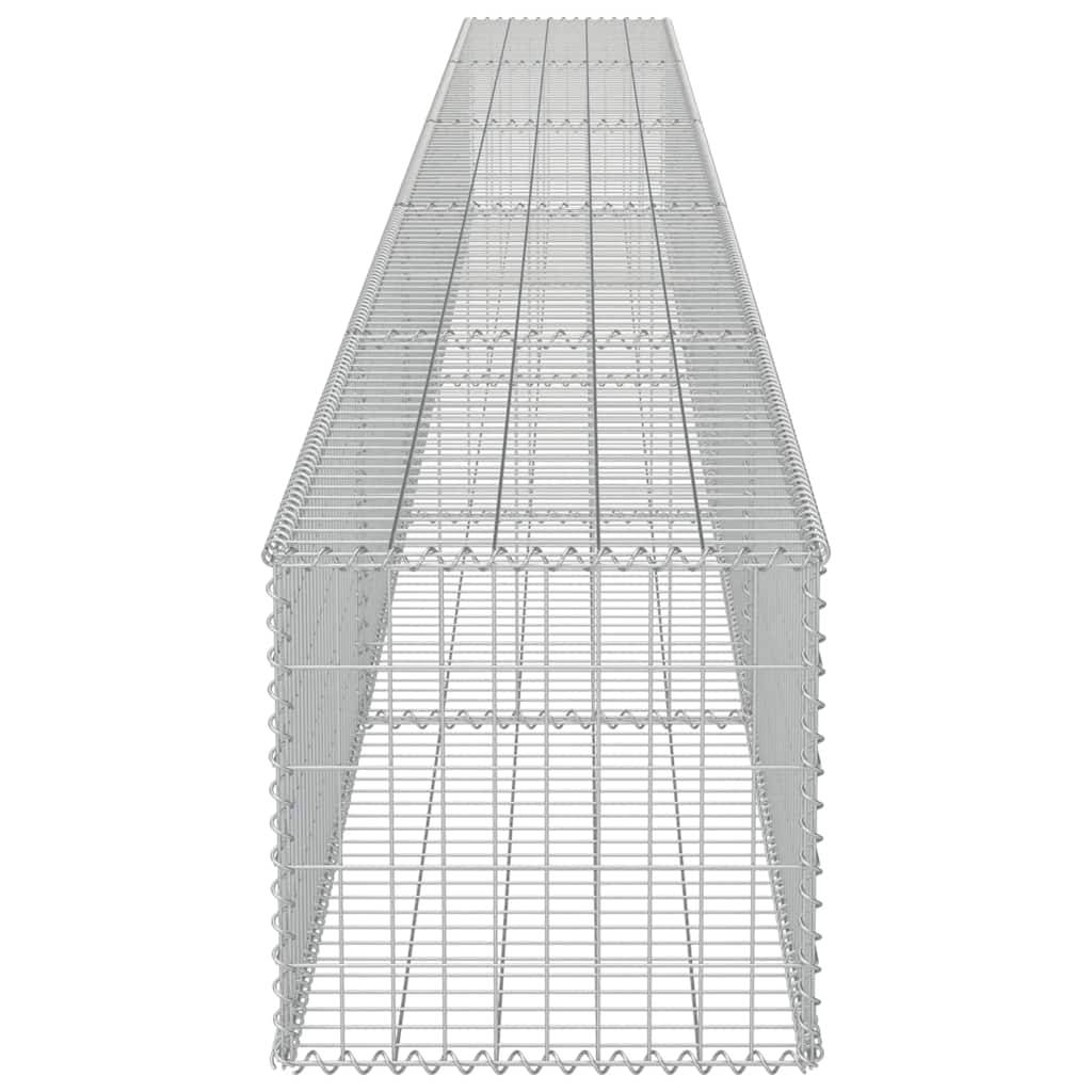 Mur à gabion avec couvercles Acier galvanisé Argenté 600 x 50 x 50 cm - PANGIVO - Image 6