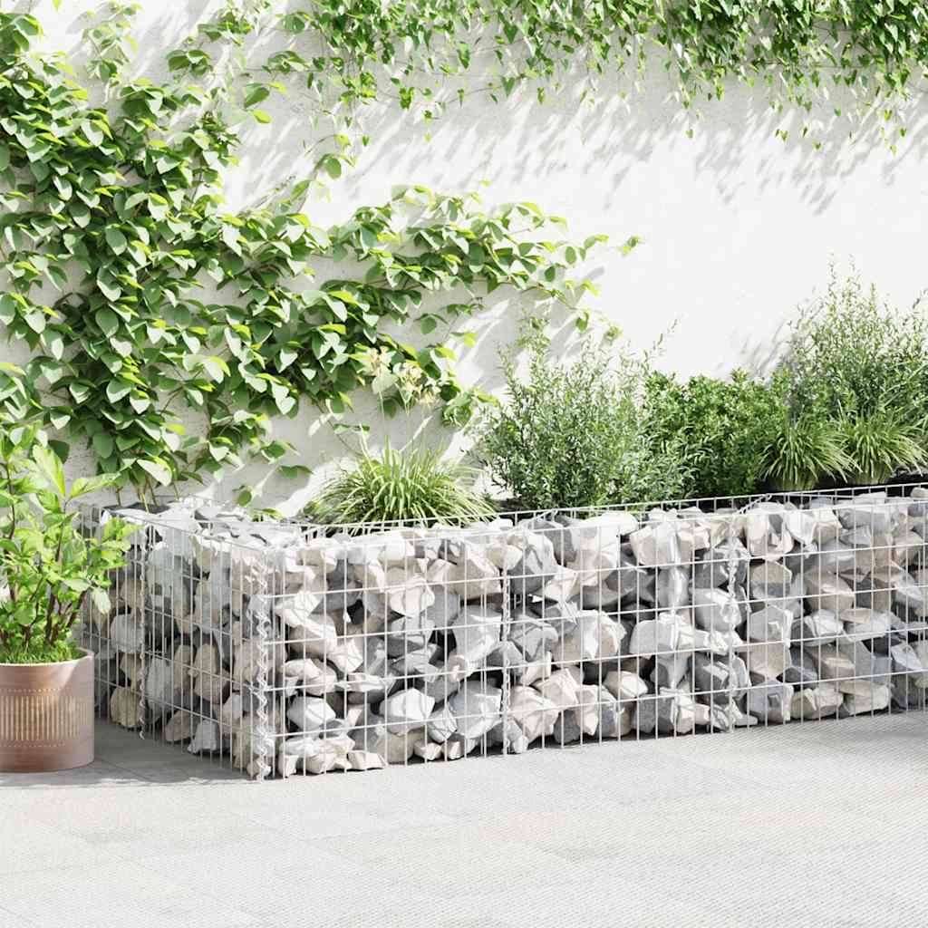 Mur à gabion avec couvercles Acier galvanisé Argenté 600 x 50 x 50 cm - PANGIVO - Image 1