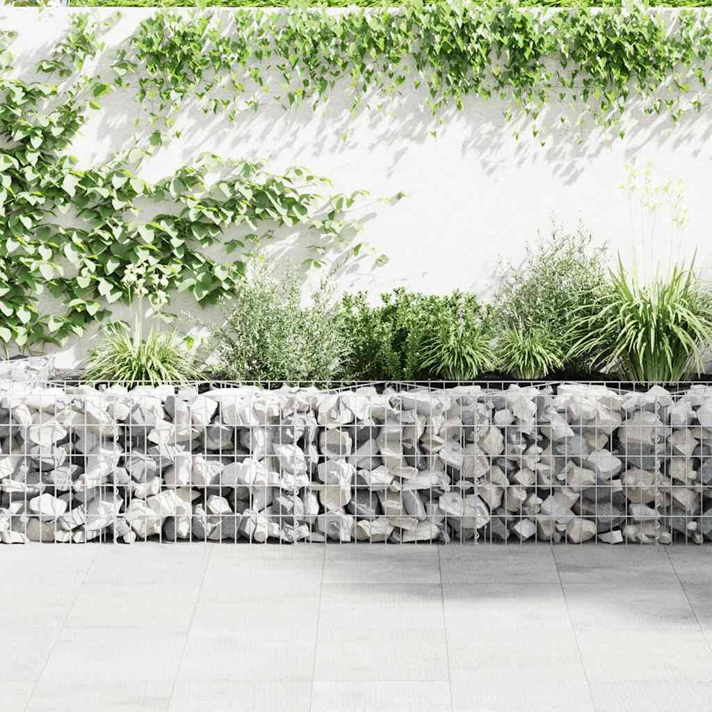 Mur à gabion avec couvercles Acier galvanisé Argenté 600 x 50 x 50 cm - PANGIVO - Image 4