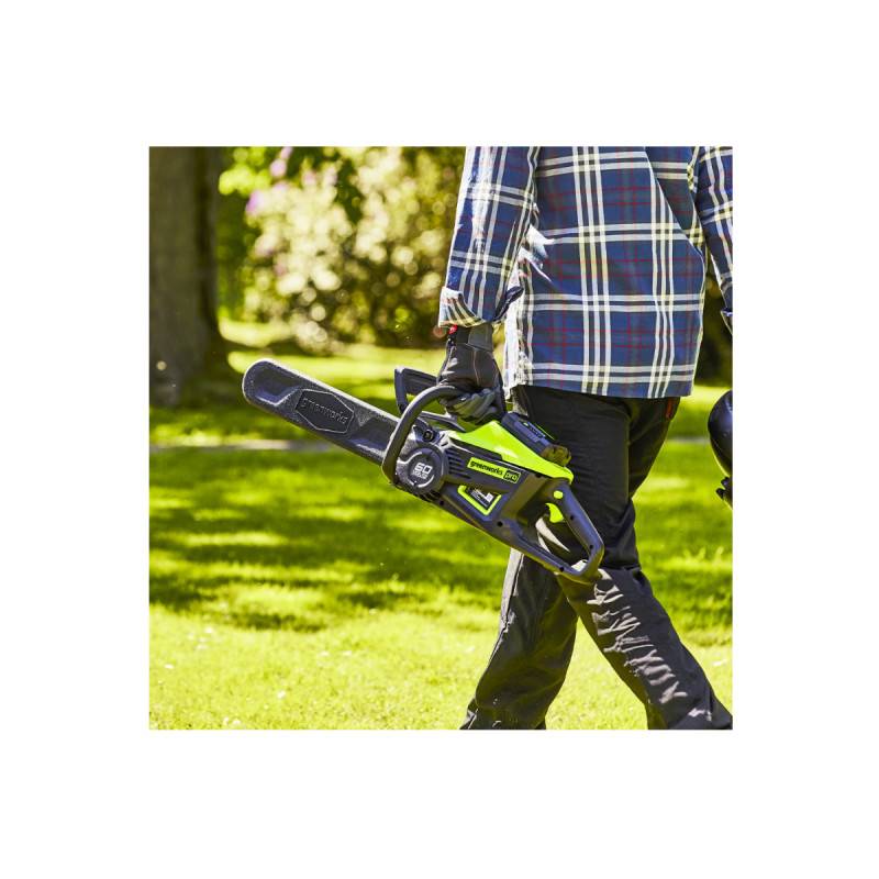 Greenworks - Tronçonneuse sans fil Brushless GREENWORKS 60V - Chaîne 40cm - Sans batterie ni chargeur - GD60CS40 - Image 2