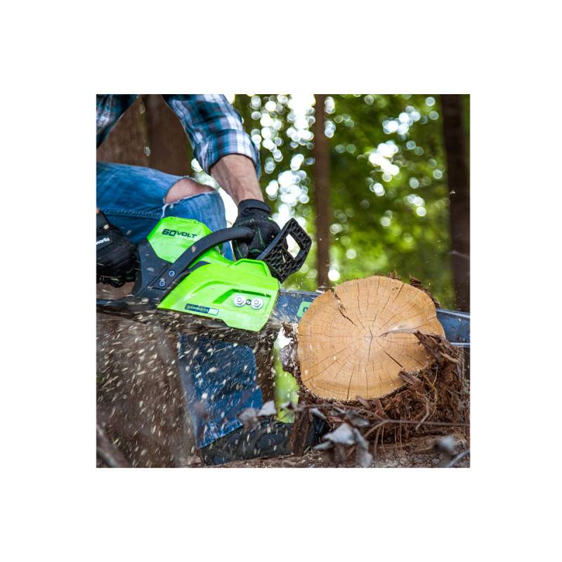 Greenworks - Tronçonneuse sans fil Brushless GREENWORKS 60V - Chaîne 40cm - Sans batterie ni chargeur - GD60CS40 - Image 3