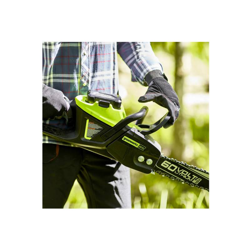 Greenworks - Tronçonneuse sans fil Brushless GREENWORKS 60V - Chaîne 40cm - Sans batterie ni chargeur - GD60CS40 - Image 5