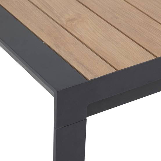 Hesperide - Table de jardin extensible "Évasion" effet bois honey & graphite 8 places lates en aluminium Hespéride - Image 4
