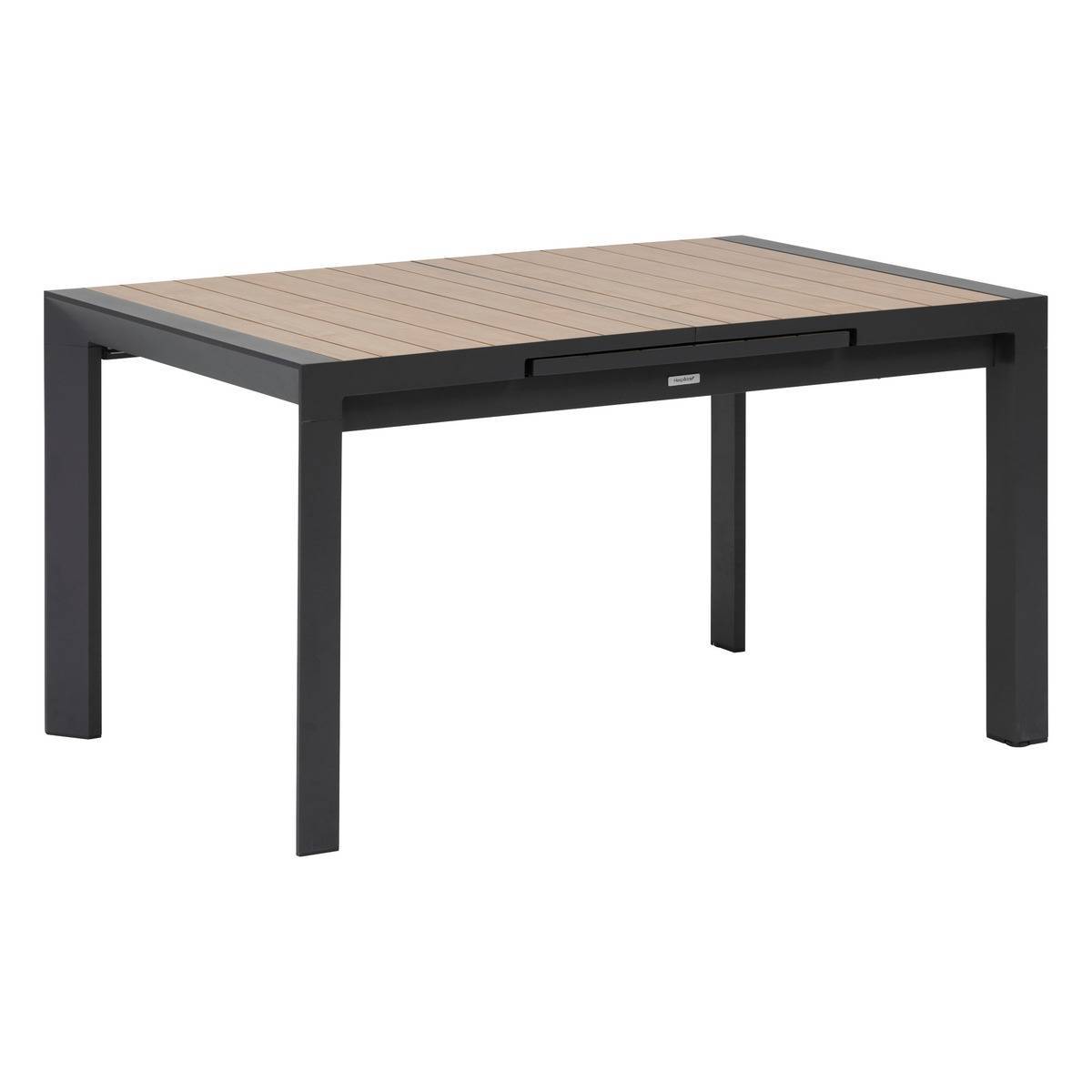 Hesperide - Table de jardin extensible "Évasion" effet bois honey & graphite 8 places lates en aluminium Hespéride - Image 2