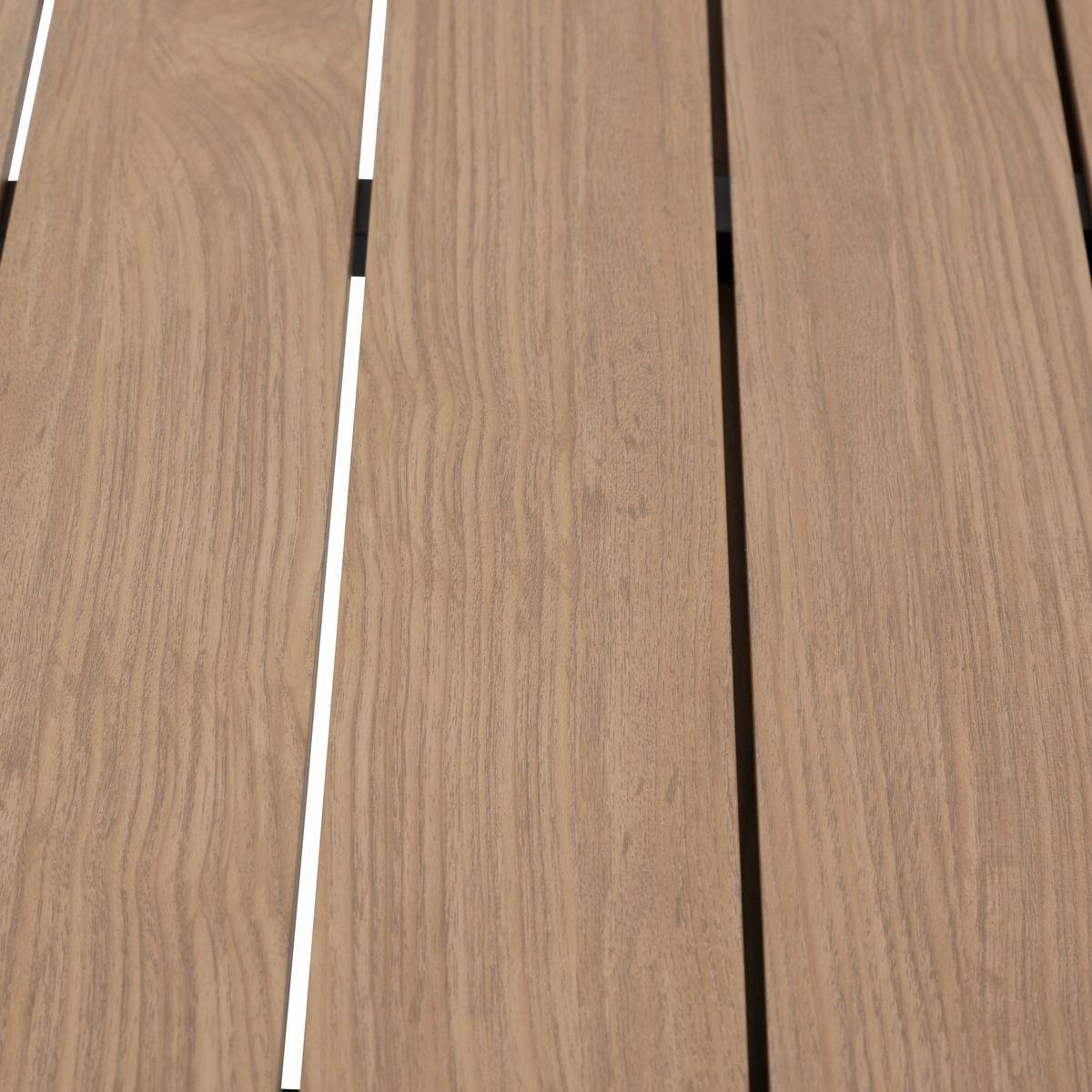Hesperide - Table de jardin extensible "Évasion" effet bois honey & graphite 8 places lates en aluminium Hespéride - Image 5