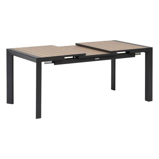 Hesperide - Table de jardin extensible "Évasion" effet bois honey & graphite 8 places lates en aluminium Hespéride - Image 6