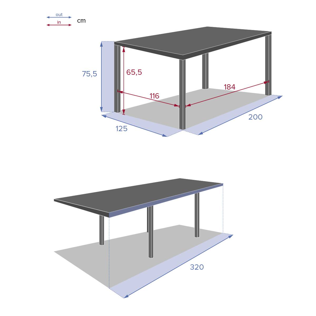 Hesperide - Table de jardin extensible "Évasion" en aluminium honey et praline traité époxy 14 places Hespéride - Imagen 5