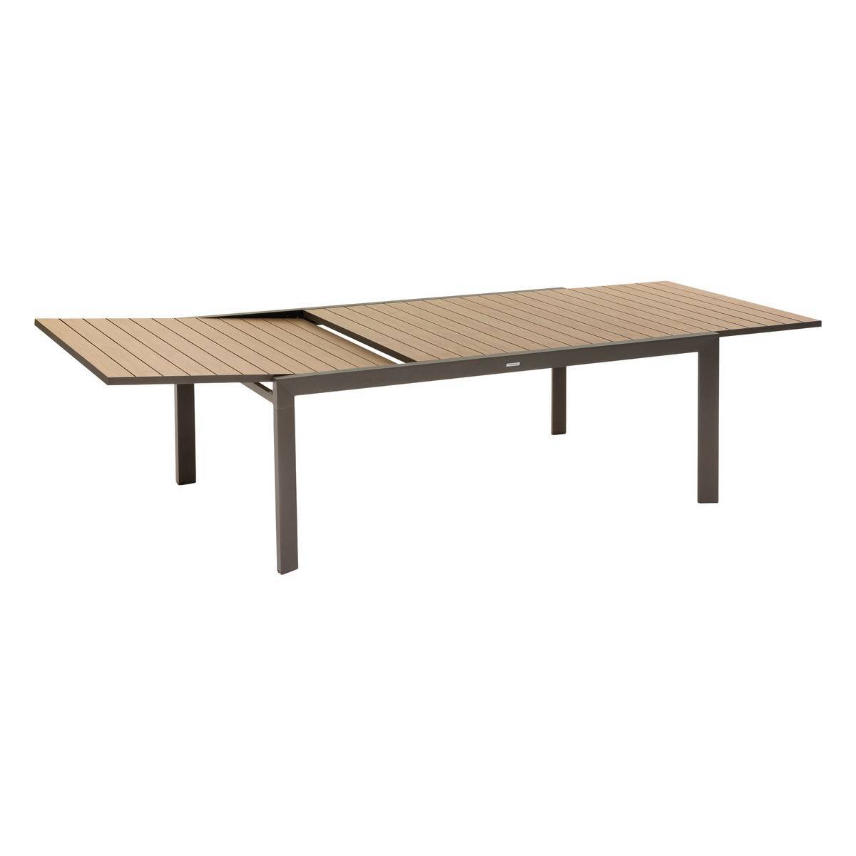 Hesperide - Table de jardin extensible "Évasion" en aluminium honey et praline traité époxy 14 places Hespéride - Imagen 2