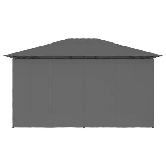 ComfortXL - Tonnelle de Jardin avec Rideaux Acier et Tissu Polyester Toit Ventilé Anthracite 4x3 m – ComfortXL Outdoor Living - Image 5
