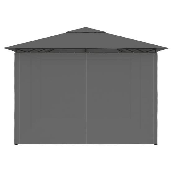 ComfortXL - Tonnelle de Jardin avec Rideaux Acier et Tissu Polyester Toit Ventilé Anthracite 4x3 m – ComfortXL Outdoor Living - Image 6