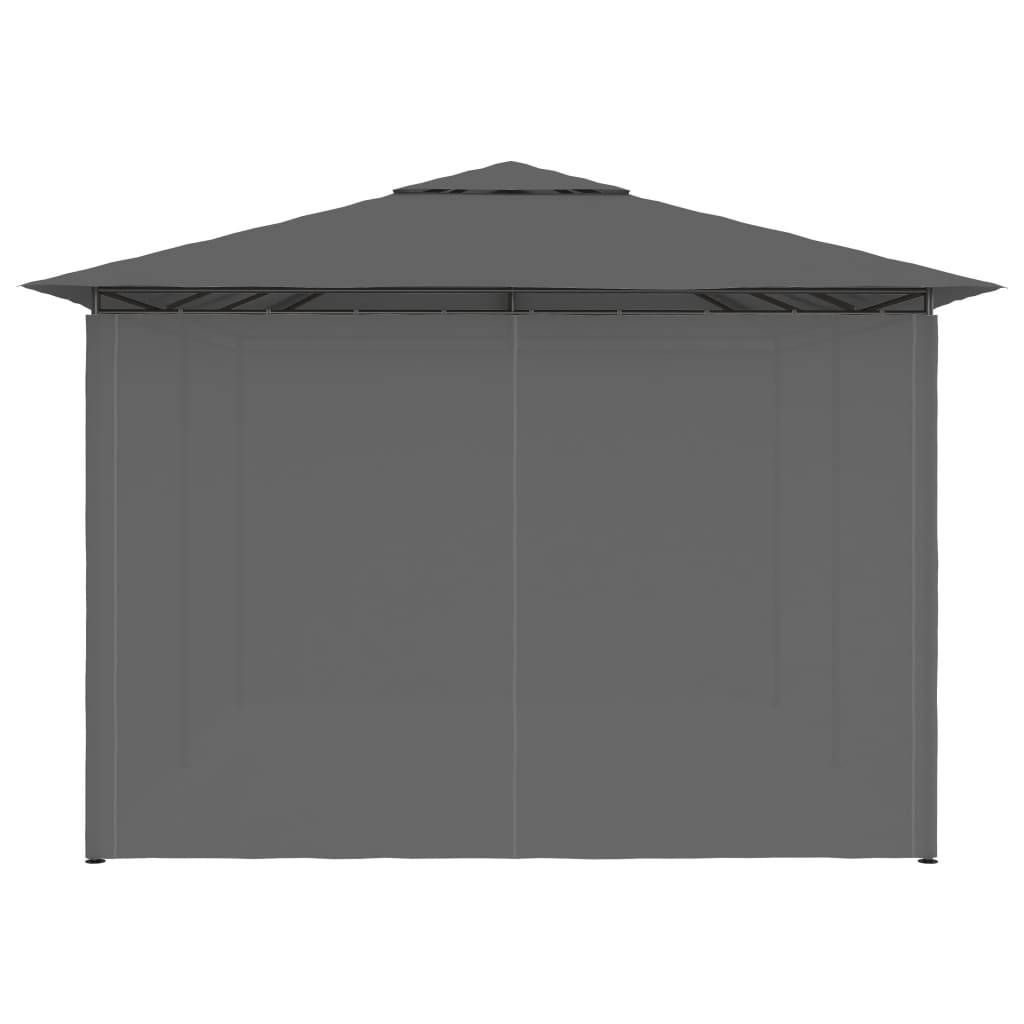 ComfortXL - Tonnelle de Jardin avec Rideaux Acier et Tissu Polyester Toit Ventilé Anthracite 4x3 m – ComfortXL Outdoor Living - Image 6