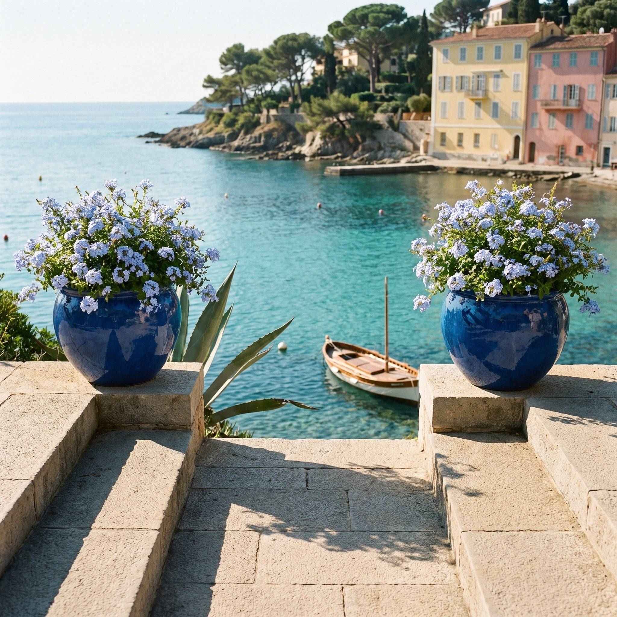 Provencelia - Pot LUTECE 53x43cm bleu caraîbes - Image 8