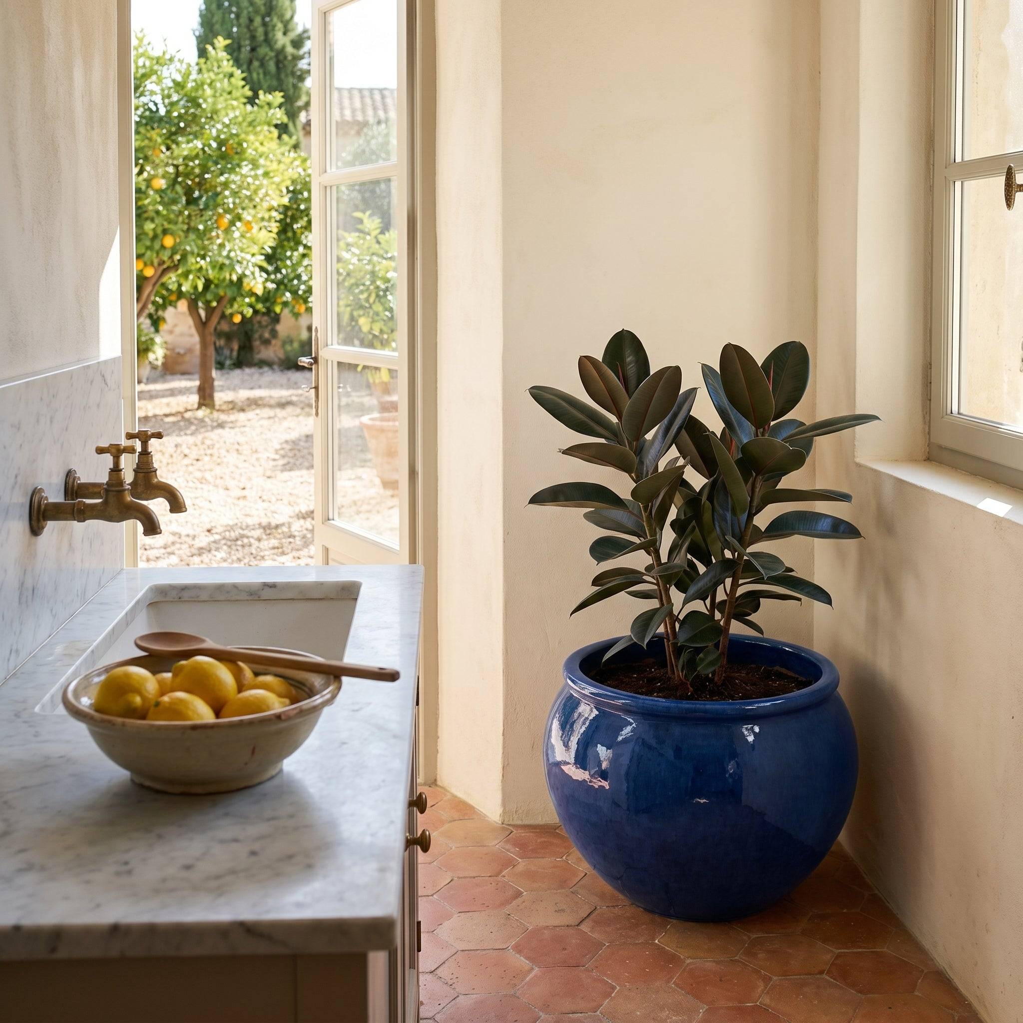 Provencelia - Pot LUTECE 53x43cm bleu caraîbes - Image 5