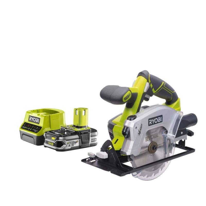 Ryobi - Pack RYOBI Scie circulaire 18V One+ diamètre 150 mm RWSL1801M - 1 Batterie 2.5Ah - 1 Chargeur rapide RC18120-125