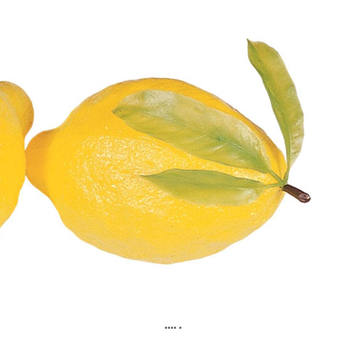 Artificielles - Citron jaune artificiel géant X 2 en Plastique soufflé H 260x150 mm - Imagen 3