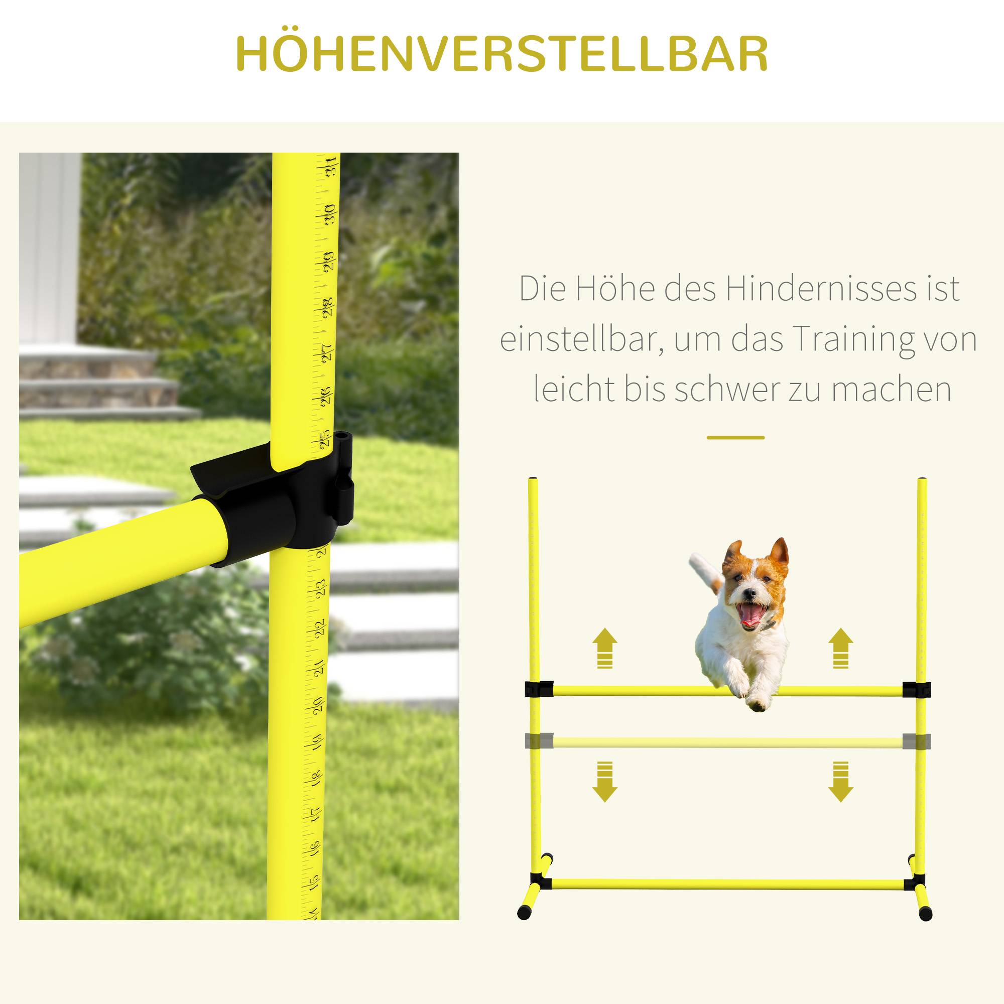 Kit d'agilité pour chien plastique jaune 99 x 65 x 94 cm - PANGIVO - Image 6