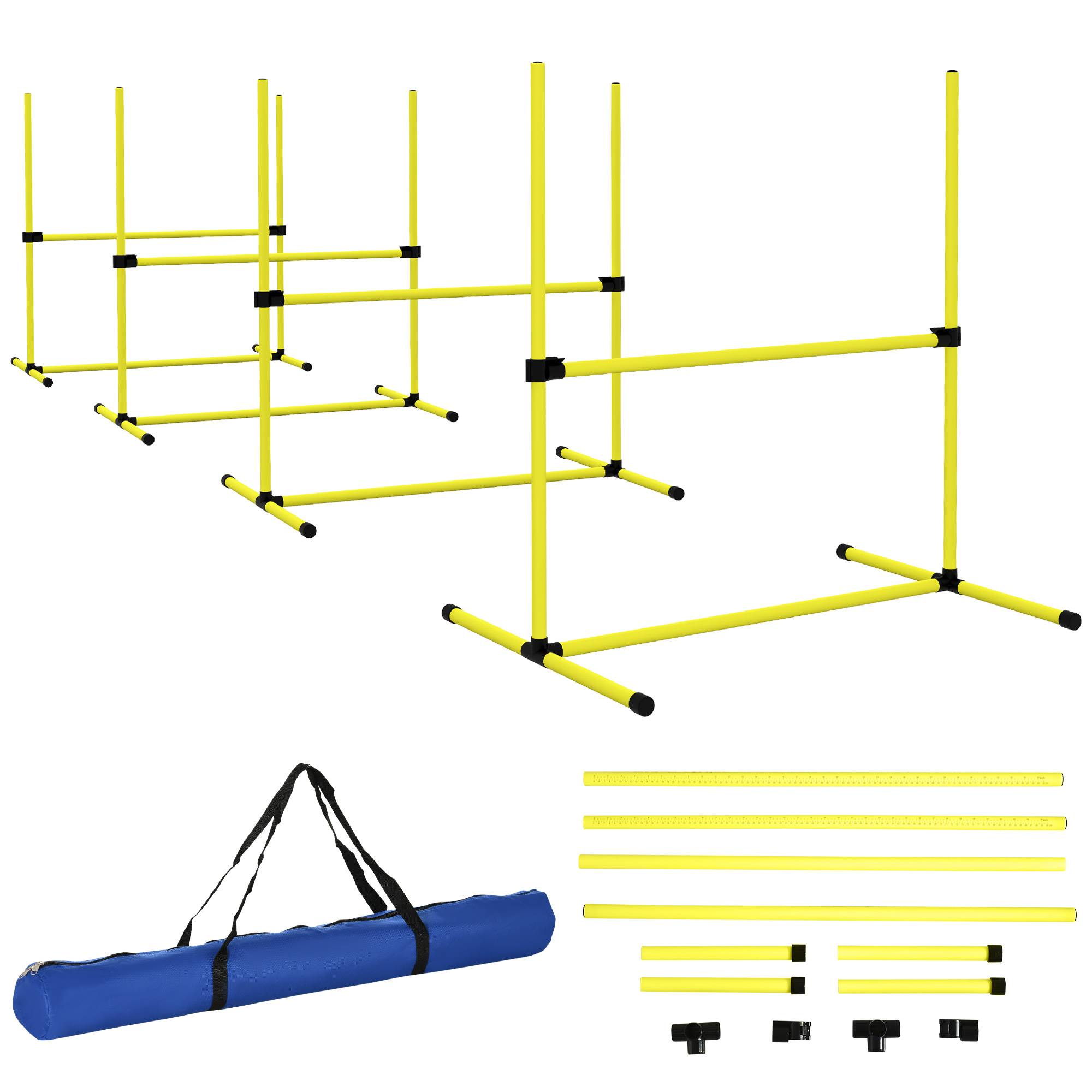 Kit d'agilité pour chien plastique jaune 99 x 65 x 94 cm - PANGIVO - Image 1