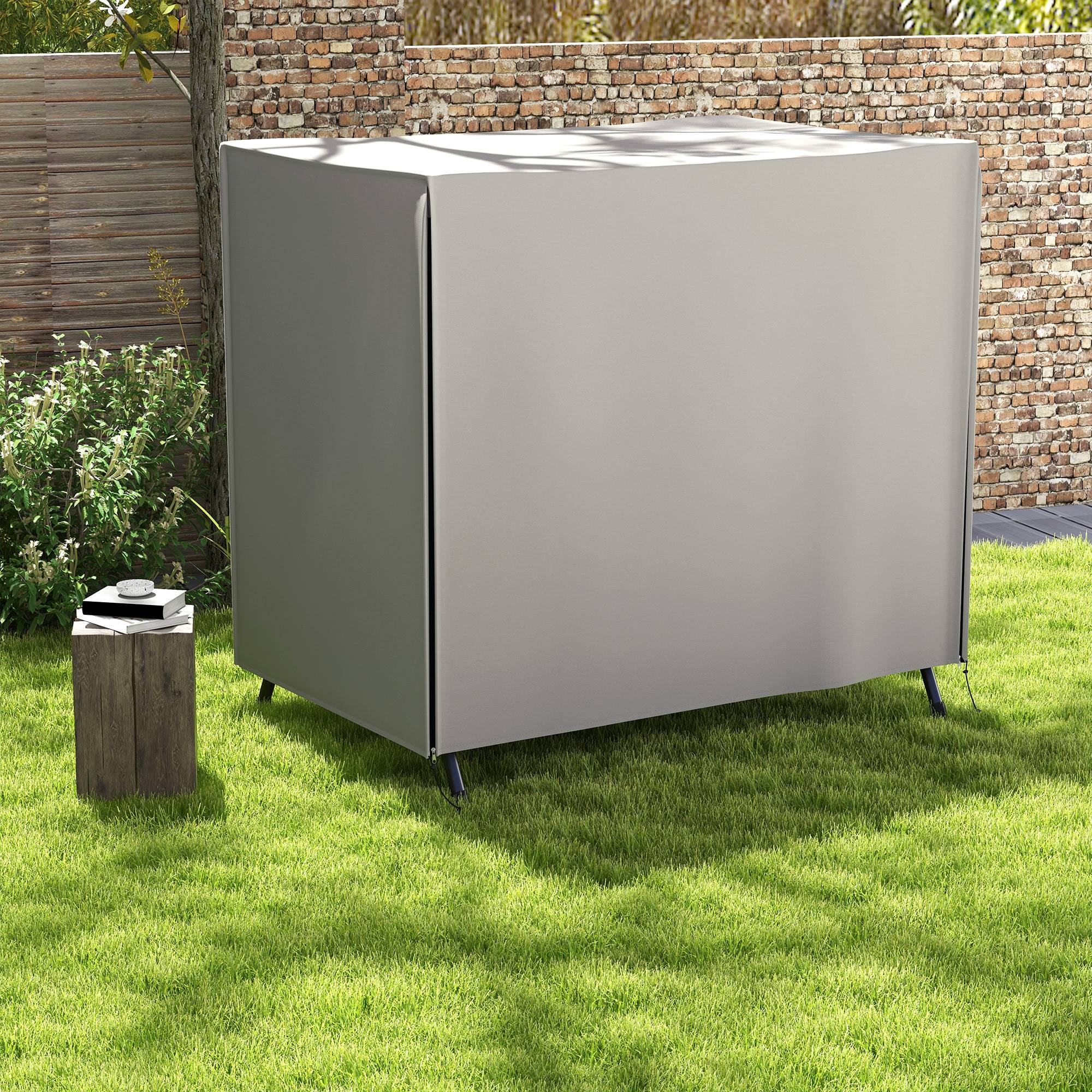 Housse de Protection Balancelle Polyester Jardin Terrasse Imperméable Gris - ComfortXL Outdoor Living - Image 4