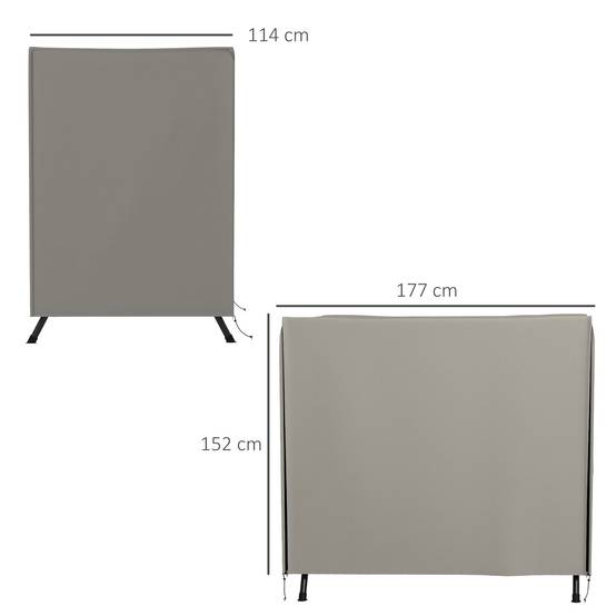 Housse de Protection Balancelle Polyester Jardin Terrasse Imperméable Gris - ComfortXL Outdoor Living - Image 5