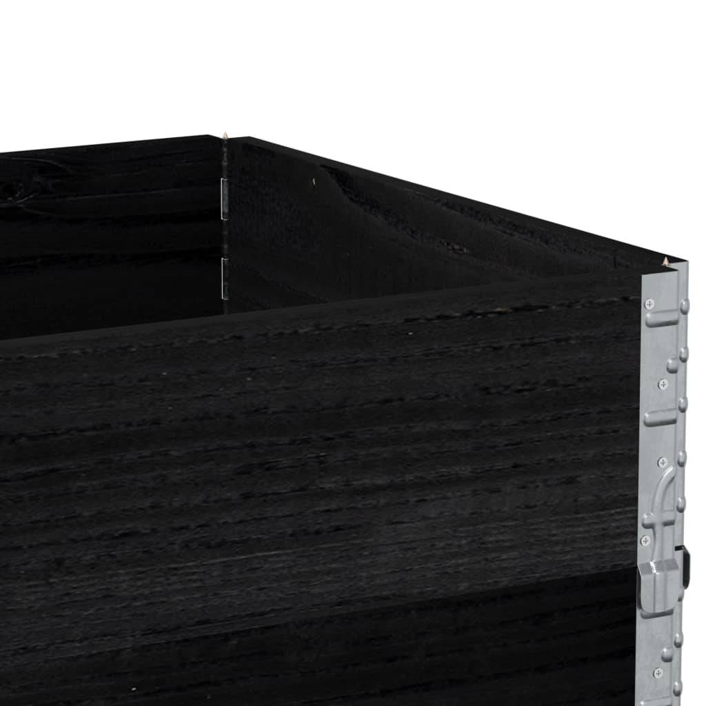 Jardinière bois noir 80 x 60 x 60.5 cm - PANGIVO - Image 7