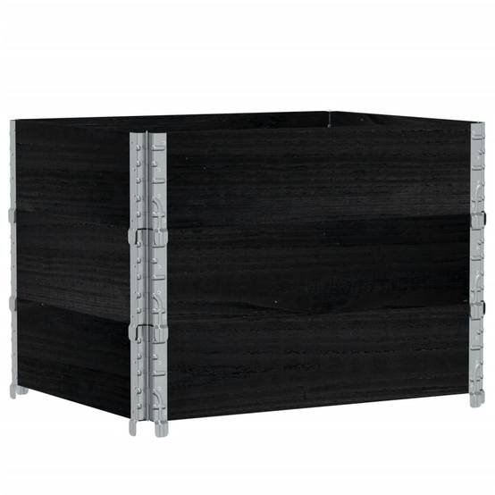Jardinière bois noir 80 x 60 x 60.5 cm - PANGIVO - Image 2