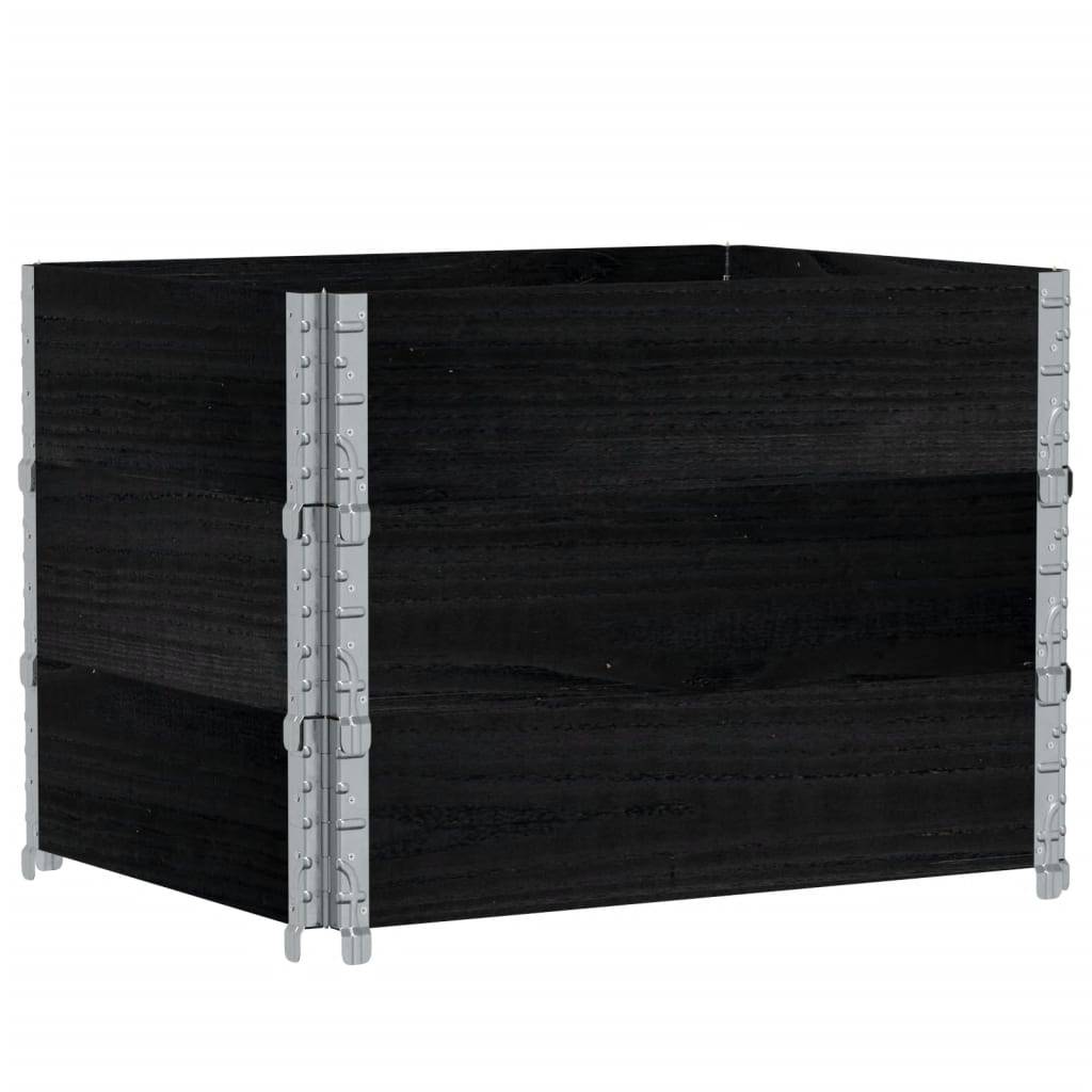 Jardinière bois noir 80 x 60 x 60.5 cm - PANGIVO - Image 2